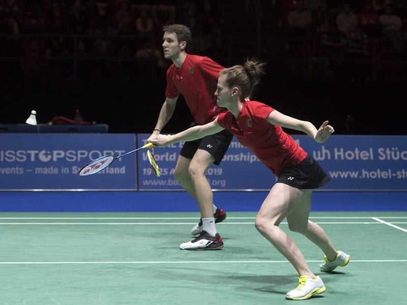 Mark Lamsfuß und Isabel Herttrich holten sich den Sieg beim prestigeträchtigen World-Tour-Turnier in Dänemark. Foto: Georgios Kefalas/KEYSTONE/dpa