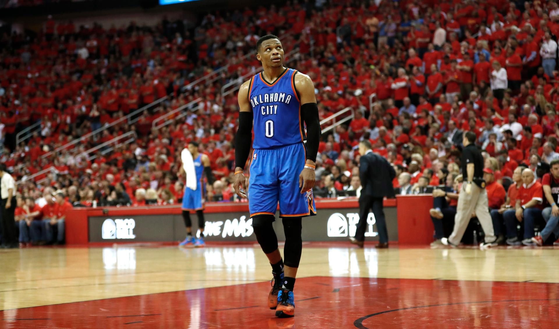Russell Westbrook ist mit den Oklahoma City Thunder ausgeschieden.