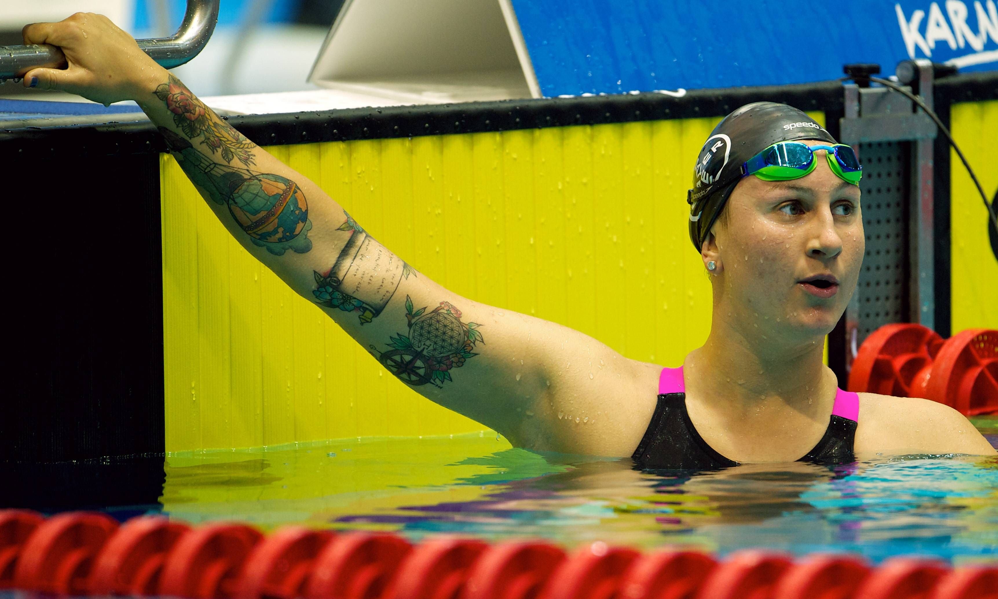 Theresa Michalak bei der Schwimm-EM 2015 in Berlin.