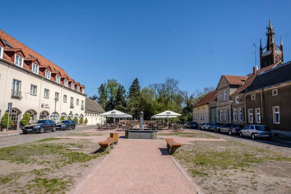 Ein Anblick, an den man sich erst noch gewöhnen muss. Auf dem Wörlitzer Markt fehlen die schattenspendenden Linden. Etwa 80 Jahre waren sie alt, nun waren alle Bäume von Weißfäule befallen und nicht mehr standsicher. Ersatzpflanzungen soll es im Herbst geben.