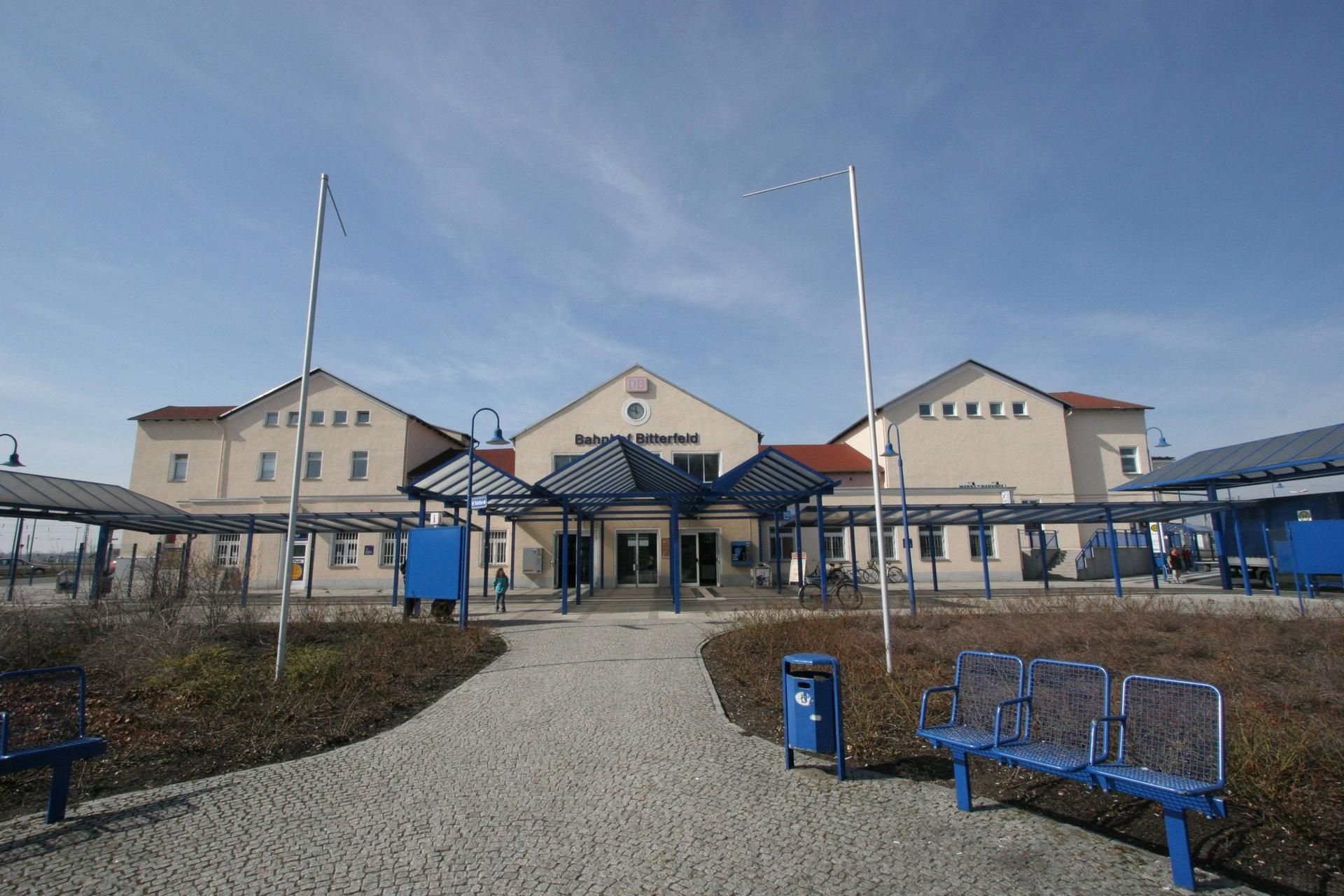 Der Bahnhof in Bitterfeld