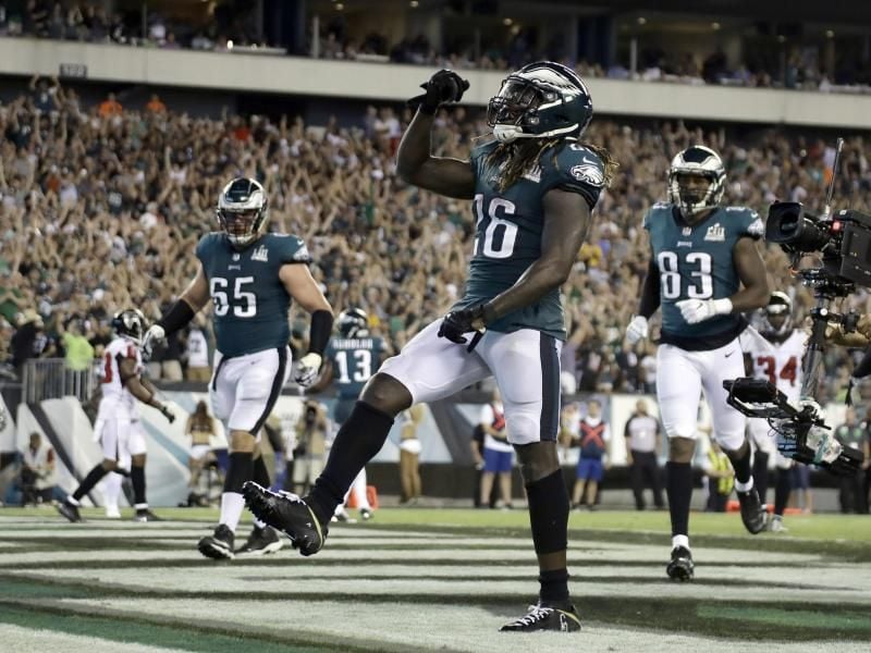 Sorgte für den Sieg: Philadelphias Jay Ajayi (M.). Foto: Michael Perez