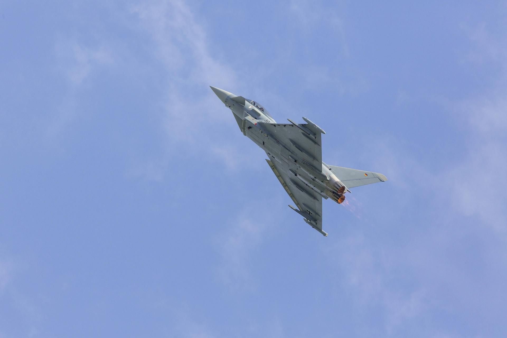 Flugvorführung eines Eurofighter EF2000 Typhoon der Bundeswehr.