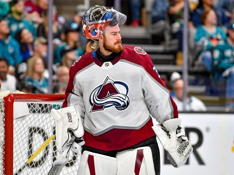 Holte mit Colorado Avalanche einen Sieg gegen die San Jose Sharks: Torhüter Philipp Grubauer. Foto: Chris Brown/CSM via ZUMA Wire/dpa