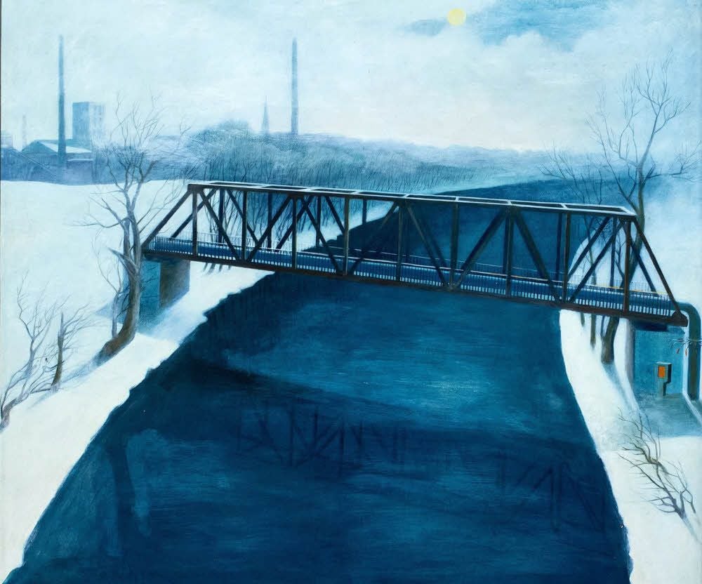 Heino Koschitzki: „Der schwarze Fluss (Saalelandschaft)“ (1978/79)