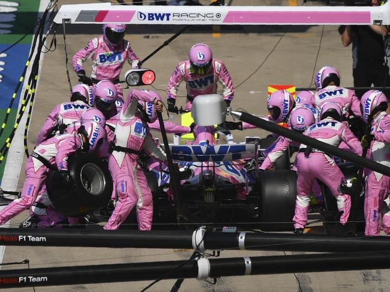 Das Auto vom Team Racing Point sorgt für Zoff in der Formel 1. Foto: Ben Stansall/Pool'AFP/AP/dpa