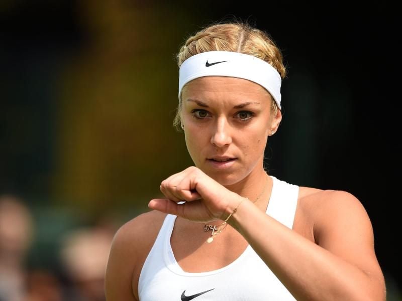 Sabine Lisicki unterliegt der Kasachin Jaroslawa Schwedowa. Foto: Andy Rain