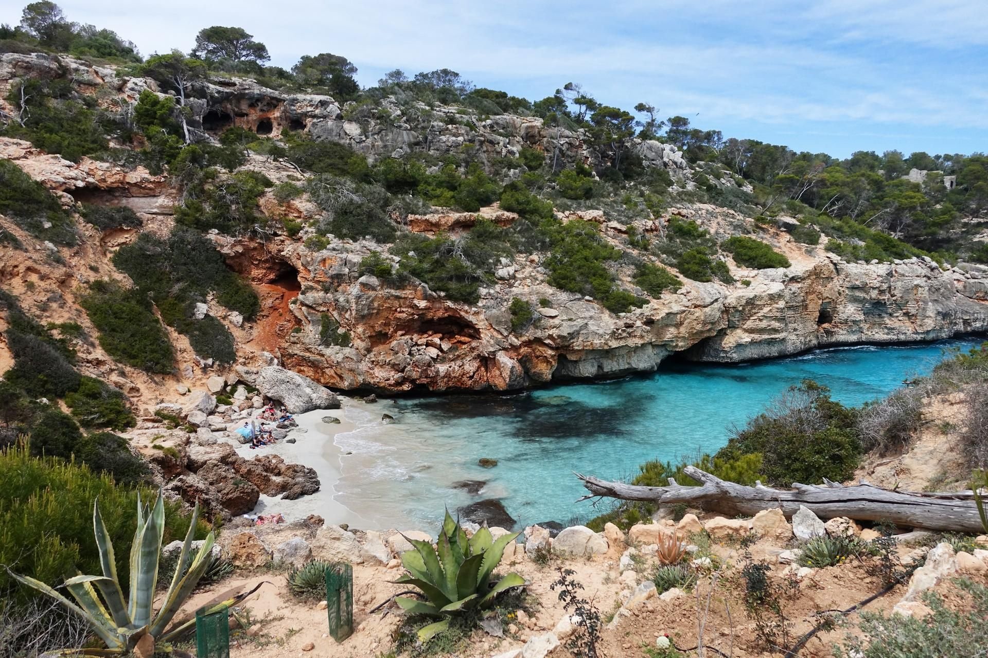 Paradiesische Bucht auf Mallorca: In Spanien sind Hotels und Gaststätten aus Sicht deutscher Urlauber deutlich günstiger.