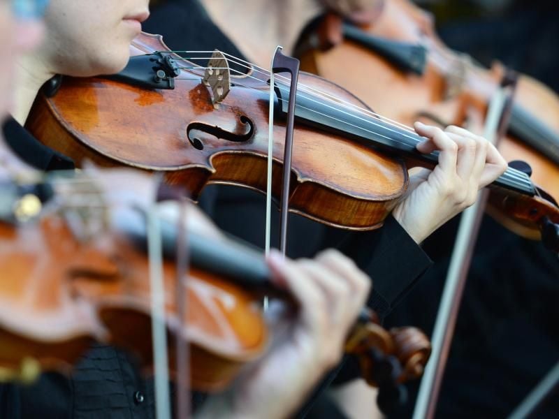 8000 Musiker wollen den Weltrekord brechen. Foto: Jens Kalaene