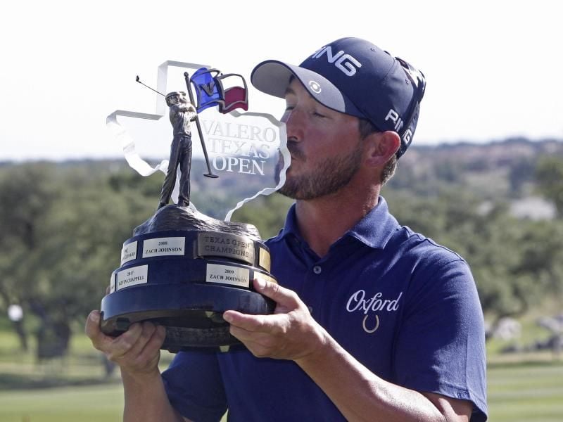 US-Golfer Andrew Landry hat bei den Valero Texas Open gewonnen. Foto: Tannen Maury/EPA