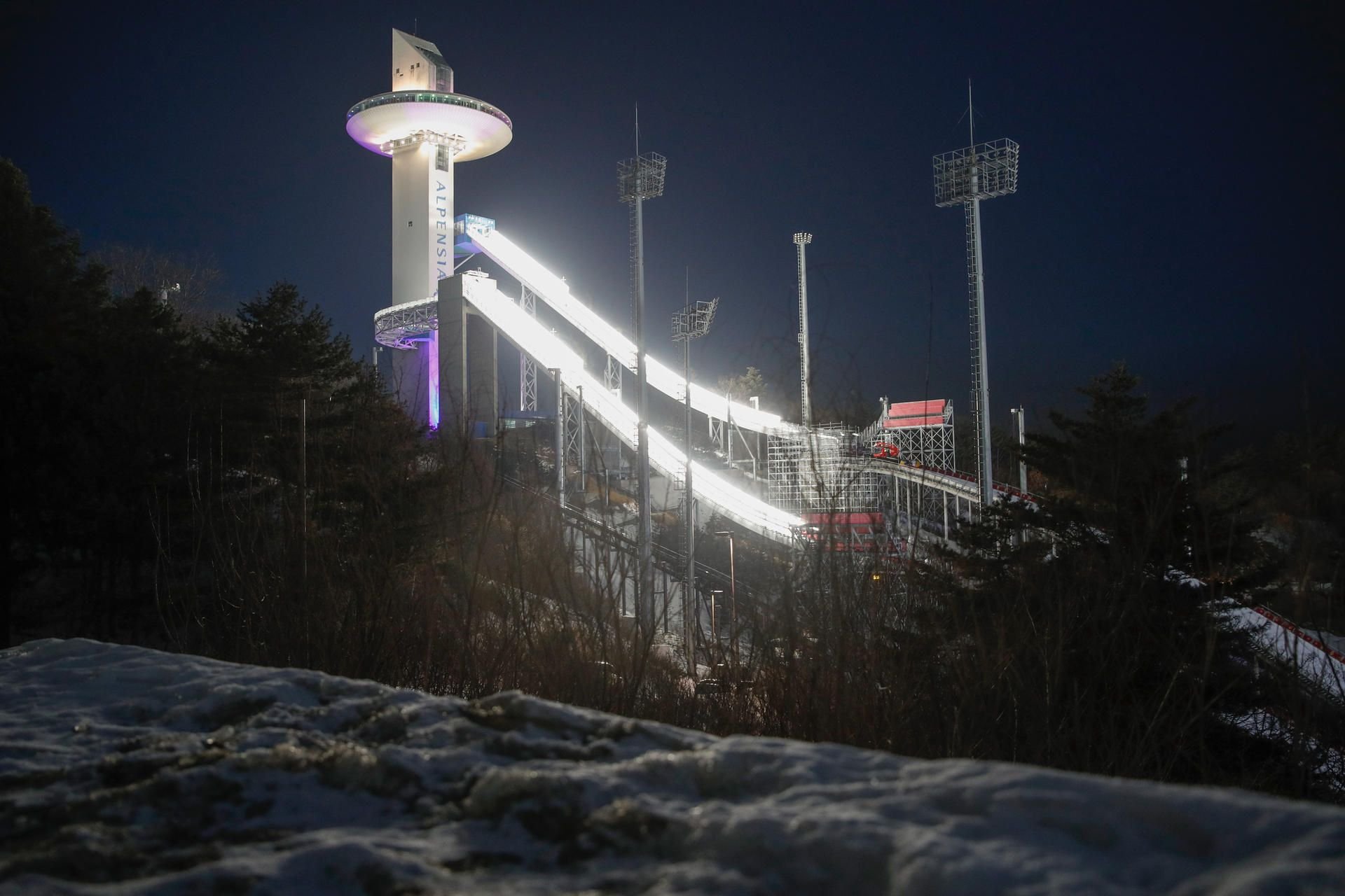 Die Alpensia-Schanze in Pyeongchang
