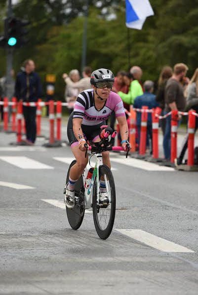 Beim 180-km-Radfahren
