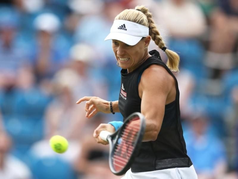 Angelique Kerber setzt sich in Eastbourne gegen Samantha Stosur durch. Foto: Steven Paston/PA Wire