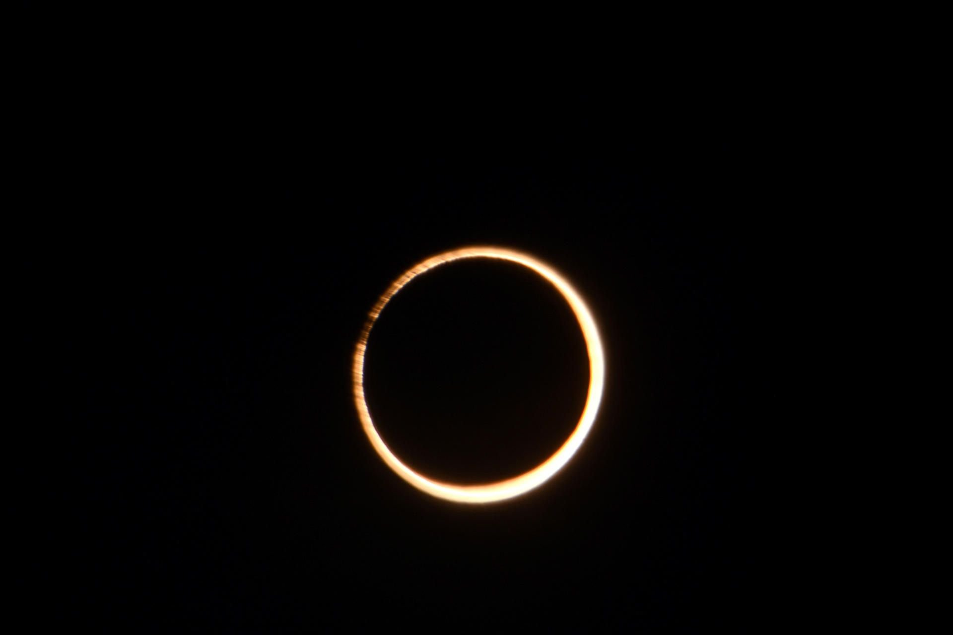 Die ringförmige Sonnenfinsternis in Coyhaique, Chile.