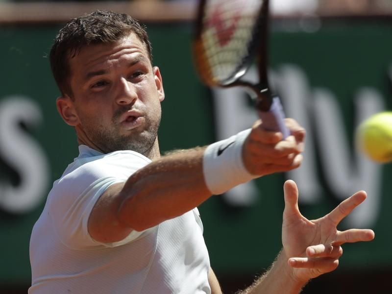 Grigor Dimitrow setzte sich in der ersten Runde klar mit 3:0 in Sätzen gegen den Ägypter Mohamed Safwat durch. Foto: Alessandra Tarantino/AP