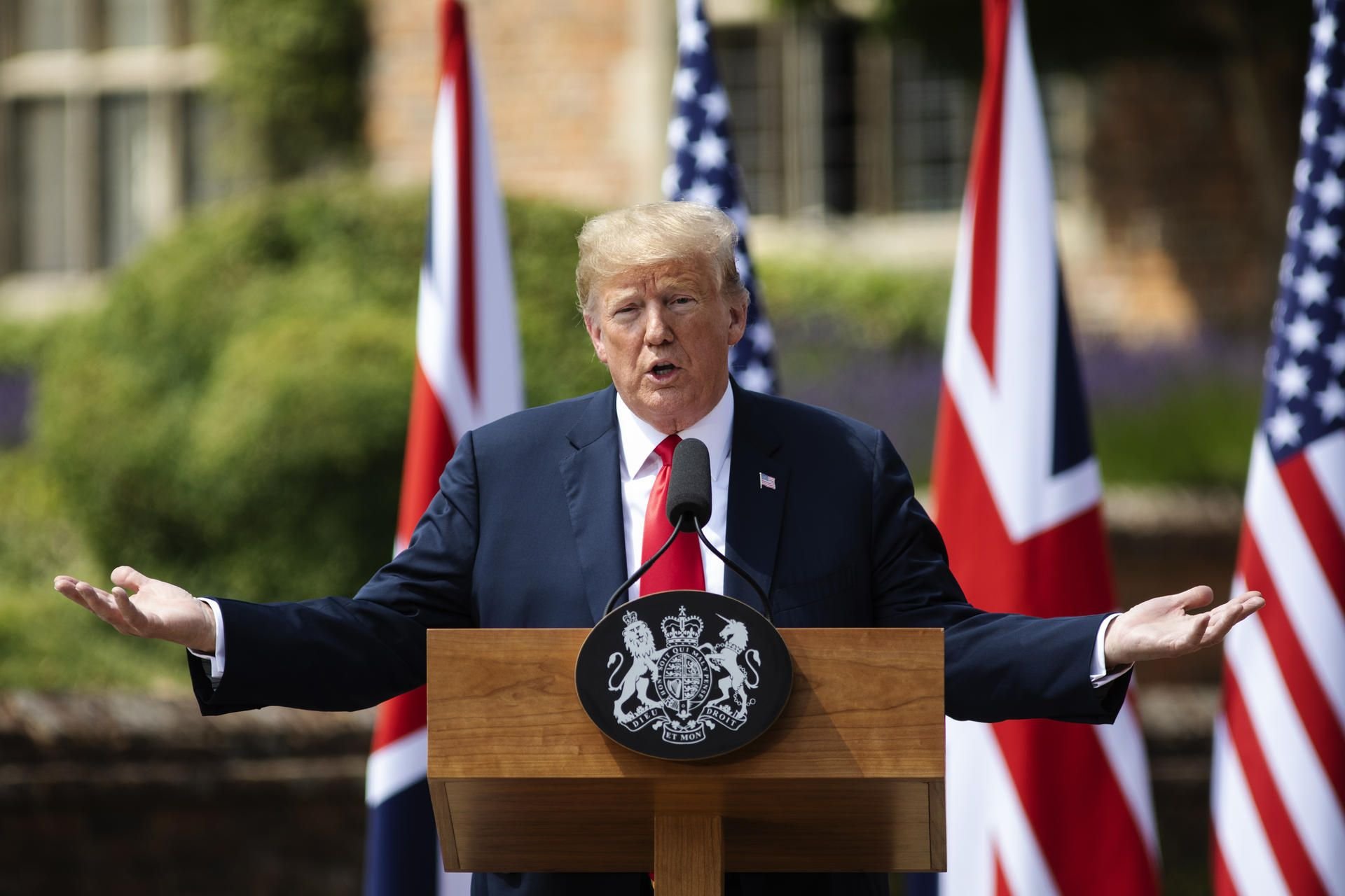 Zu Besuch in Chequers: US-Präsident Donald Trump