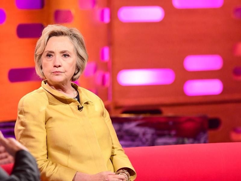 Hillary Clinton in einer BBC-Talkshow in London. Foto: Ian West