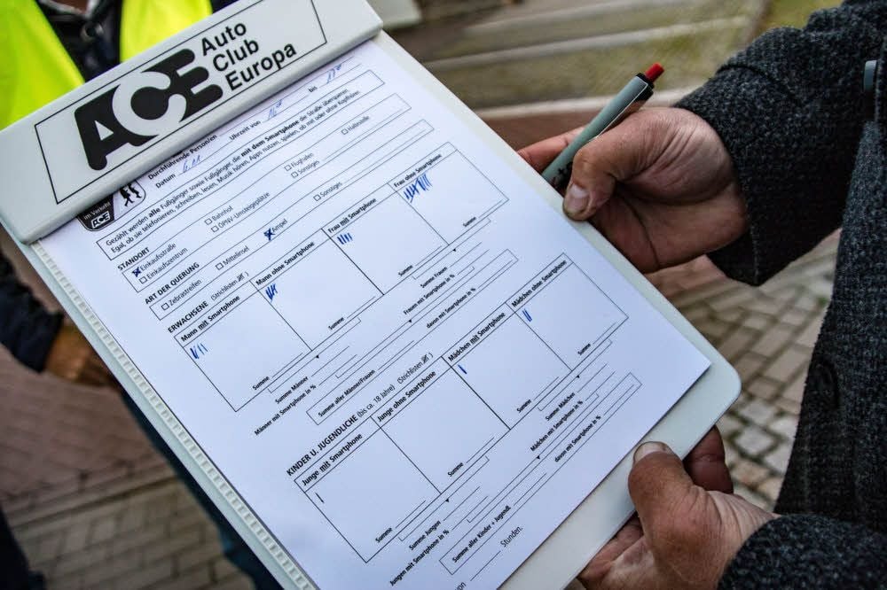 Eine Stunde lang zählte Fleischhauer die Fußgänger.