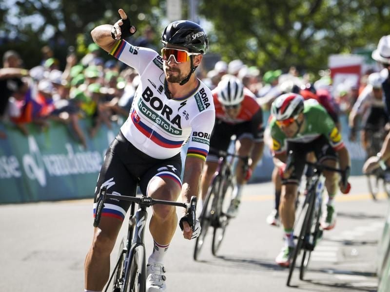Durfte zum 17. Mal über einen Etappensieg bei der Tour de Suisse jubeln: Peter Sagan. Foto: Gian Ehrenzeller/KEYSTONE