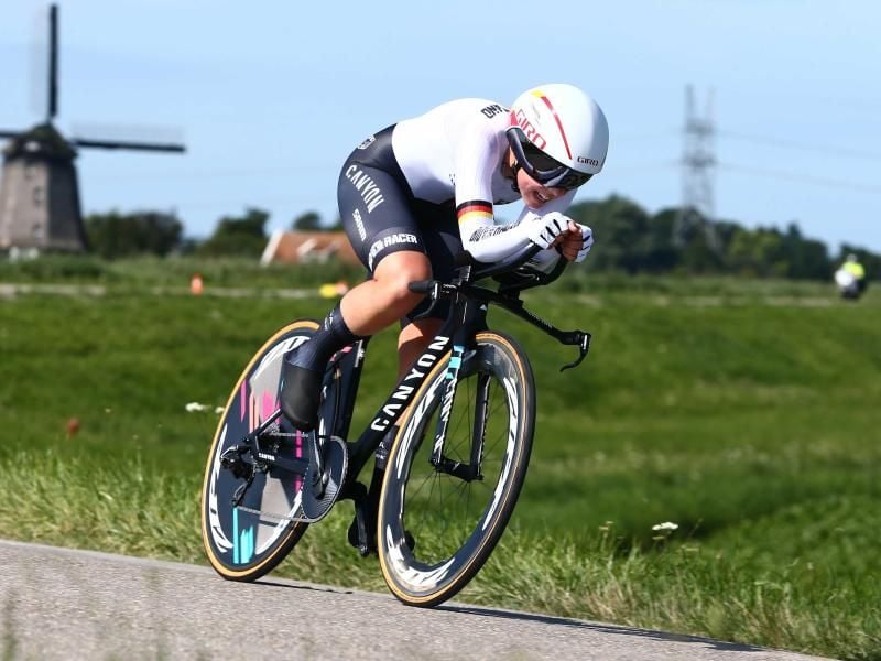 Auf dem Weg zu Silber: Lisa Klein bei der Straßenrad-EM in Alkmaar. Foto: Vincent Jannink/ANP