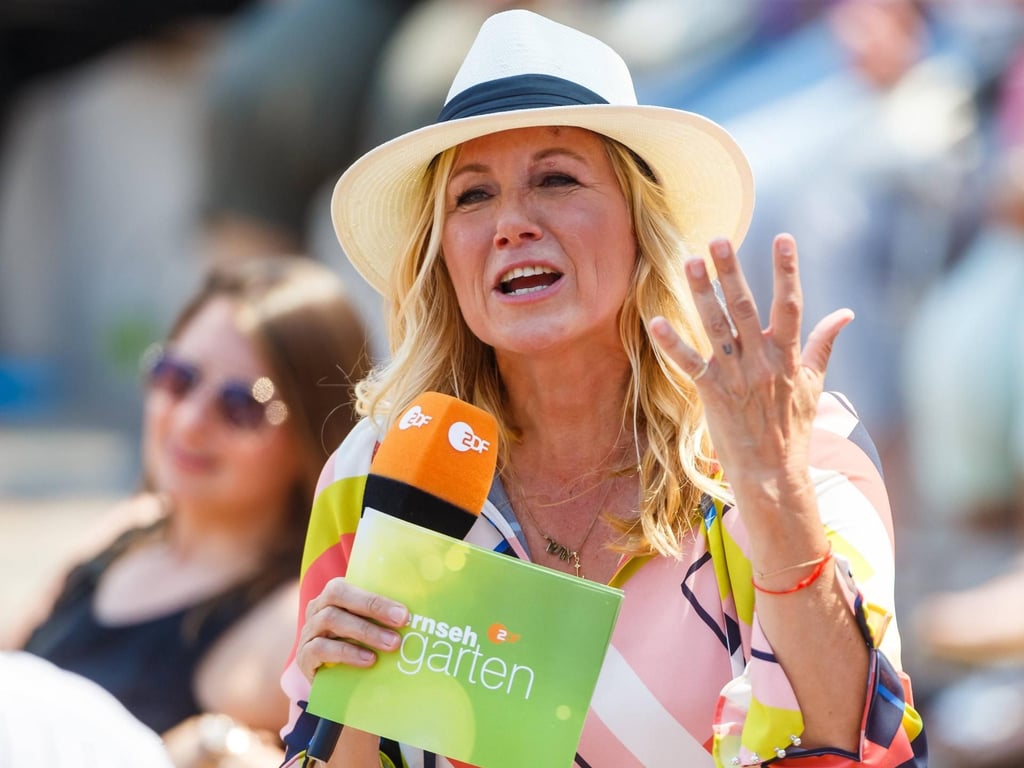 Moderatorin Andrea Kiewel im ZDF-Fernsehgarten.