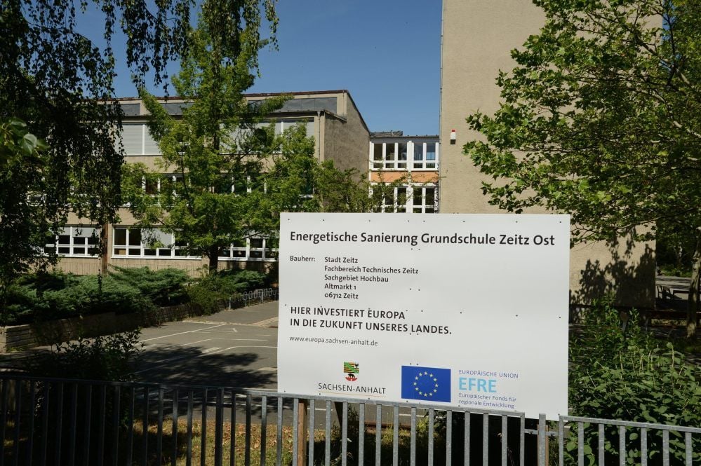 Das zweite Obergeschoss der Schule wird abgerissen.
