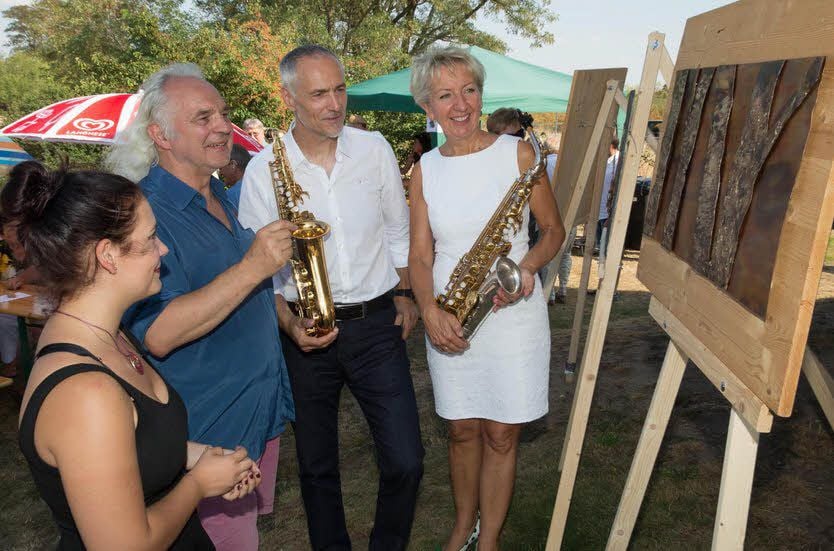 Sie sorgten an der Kapelle in Mark Zwuschen für ein sehr unterhaltsames Programm: Anna-Sophia Koenen, Bruce Antony Cobb, Matthias Wacker und Christina Unnerstall (von links).
