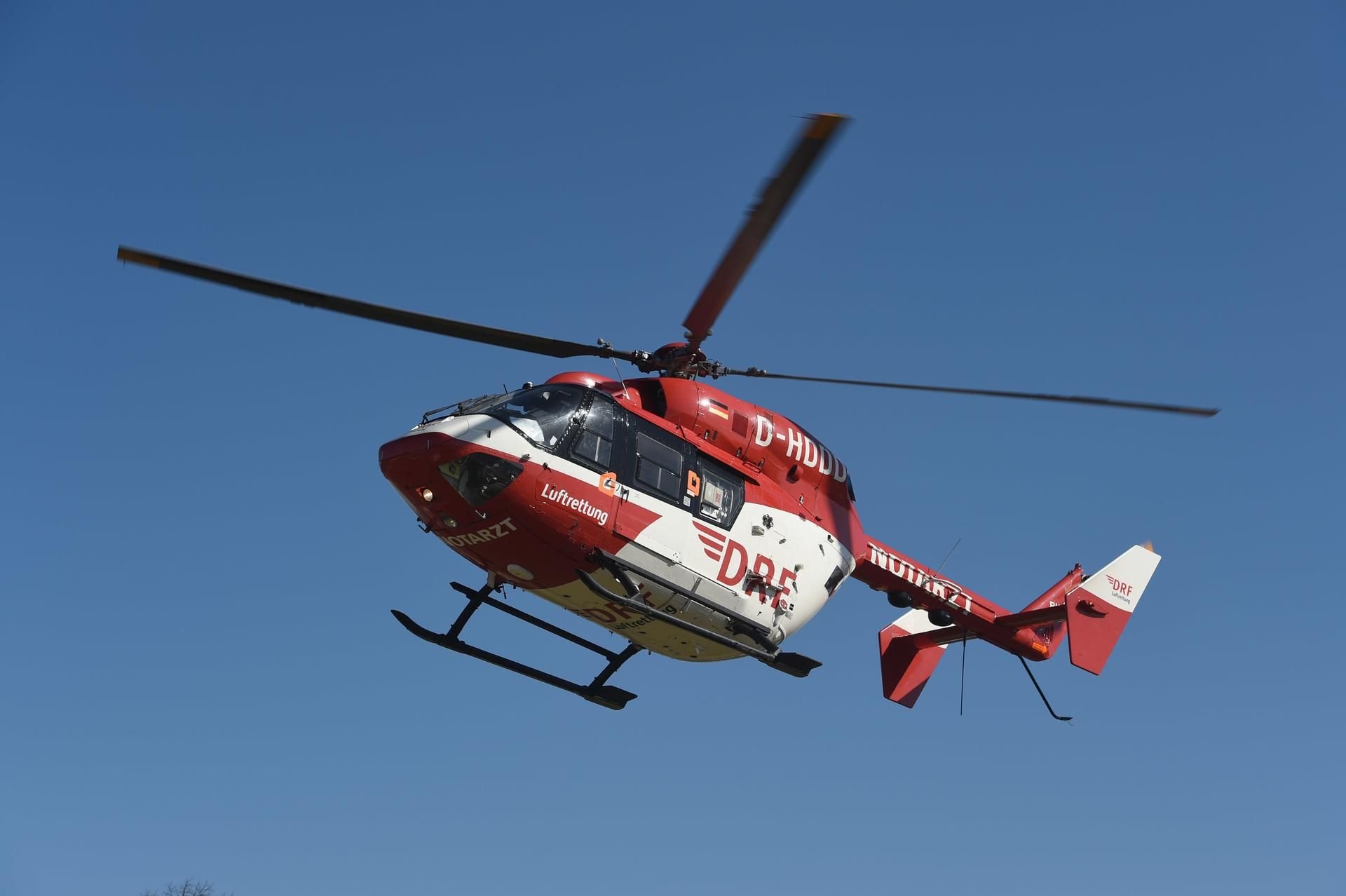 Ein Rettungshubschrauber im Einsatz. (Symbolfoto)