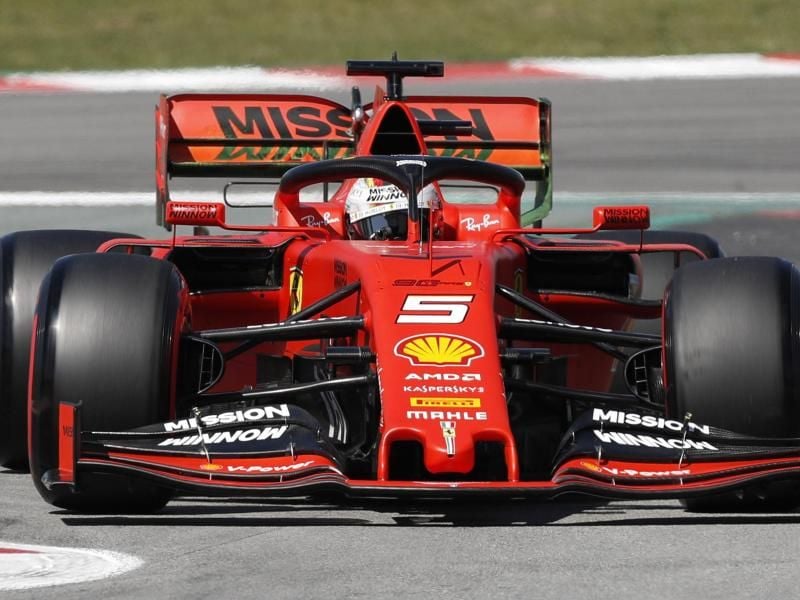 Musste beim Training in Barcelona erneut den beiden Mercedes-Piloten den Vortritt lassen: Sebastian Vettel. Foto: Joan Monfort/AP