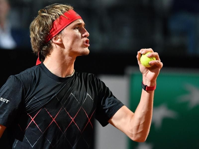 Alexander Zverev erreichte in Rom die Vorschlussrunde. Foto: Ettore Ferrari/ANSA