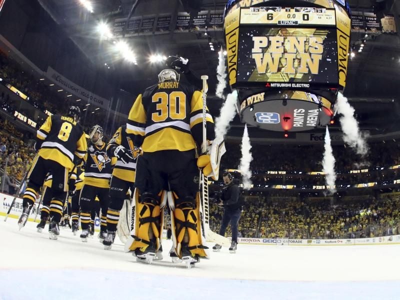 Die Pittsburgh Penguins werden an dem obligatorischen Besuch im Weißen Haus teilnehmen. Foto: Bruce Bennett