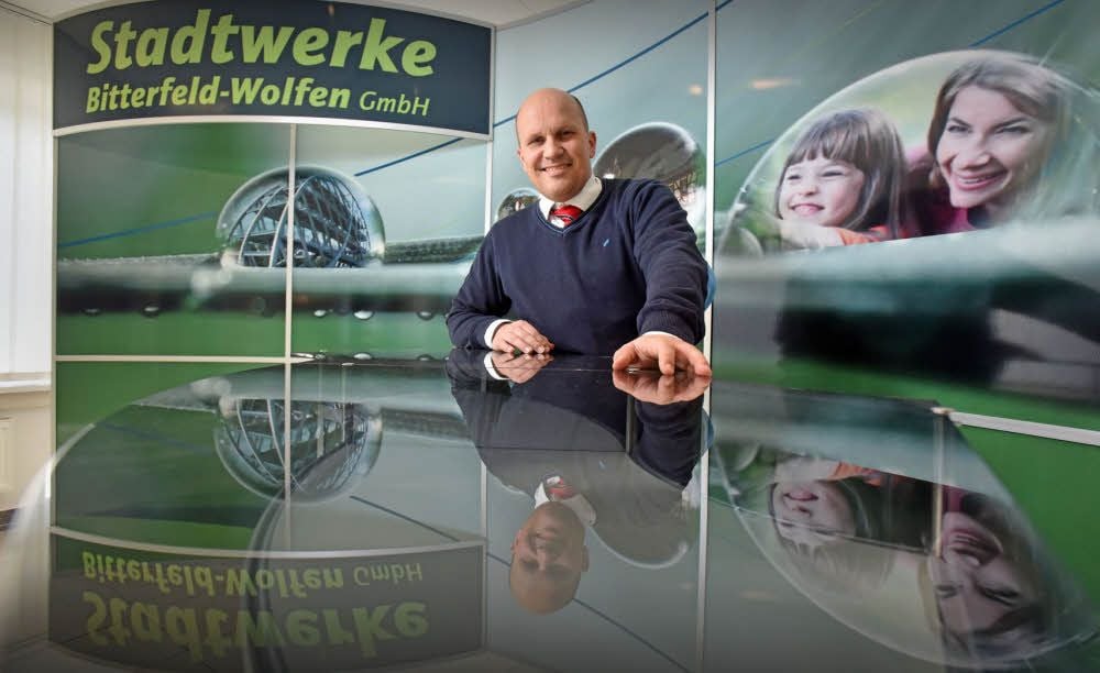 Christian Dubiel ist seit Ende 2015 Geschäftsführer bei den Stadtwerken Bitterfeld-Wolfen.