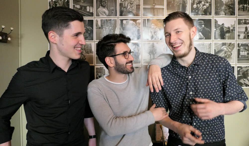 Julien Dieringer, Arkadi Oganan und Kevin Bonhagen (von links) sind das Team im „Shabby“.