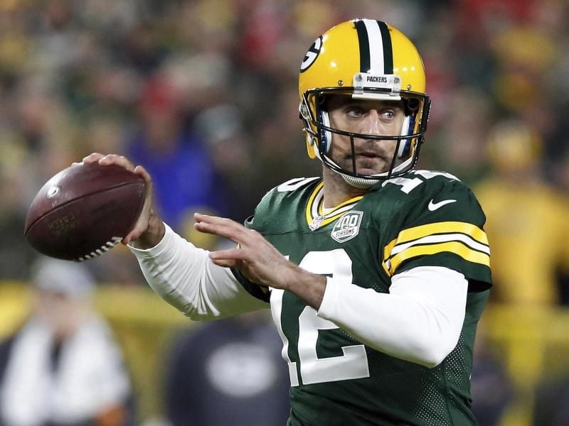 Quarterback Aaron Rodgers spielte bei den Green Bay Packers überragend. Foto: Matt Ludtke/FR155580 AP