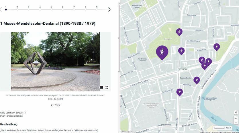 Tour beginnt am Mendelssohn-Denkmal.