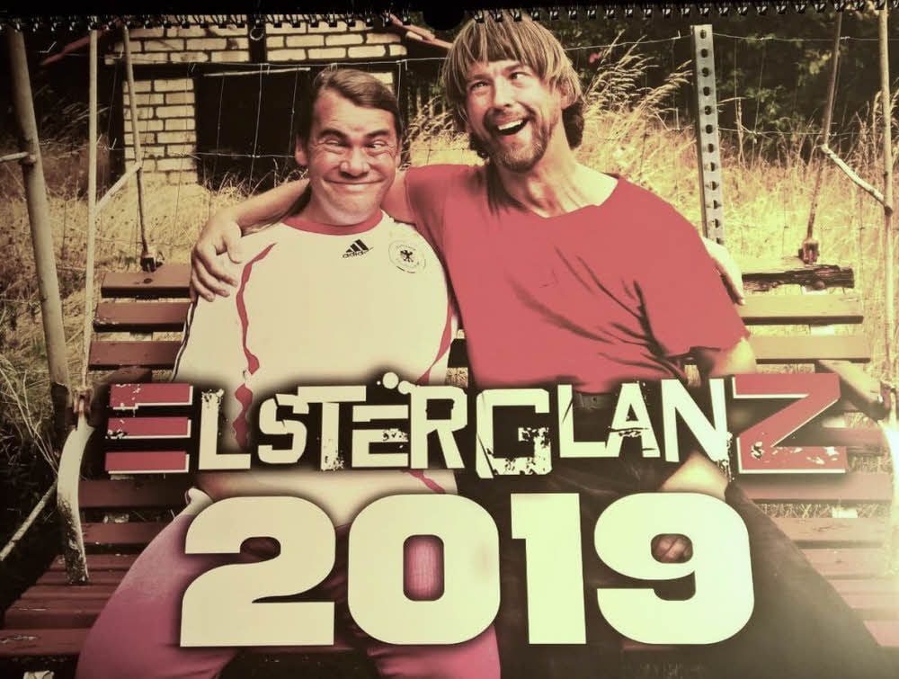 Mit dem Eisleber Kult-Duo Elsterglanz kann man auch durch das Jahr kommen (Kalender Nr. 1).