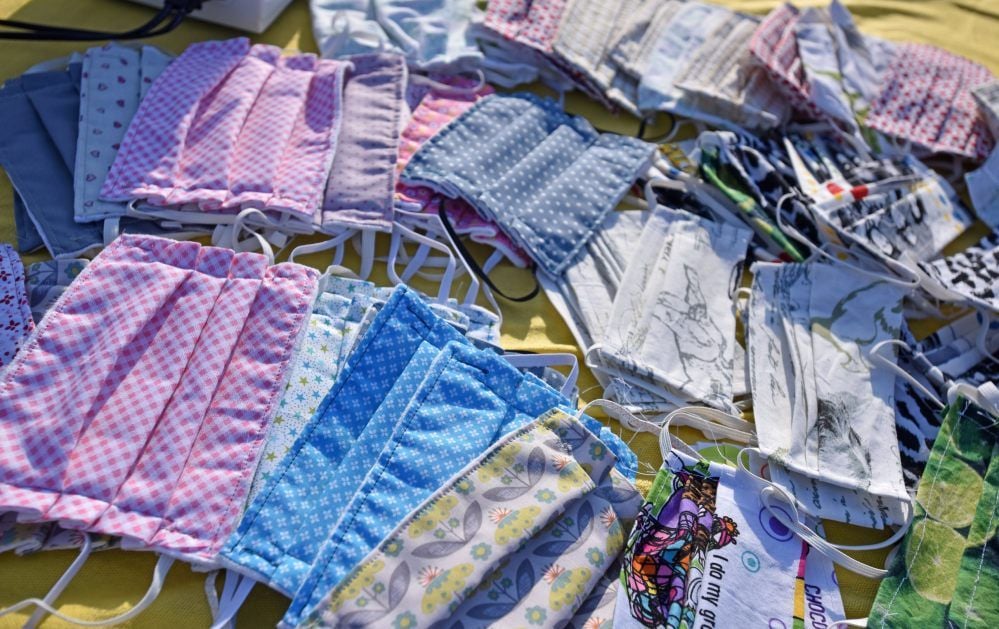 Die Farbe ist egal. Hauptsache kochbarer Baumwollstoff
