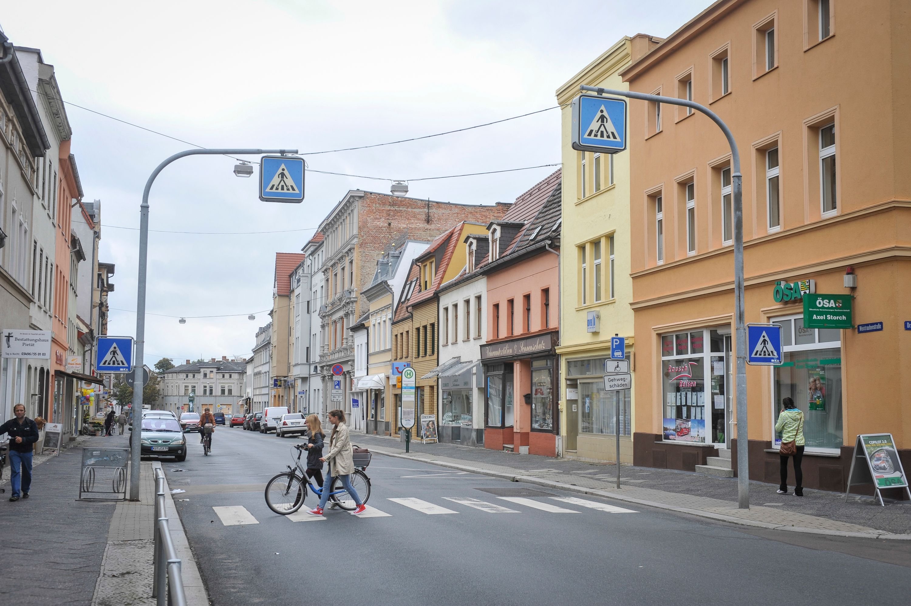 Die Weintraubenstraße in Köthen.