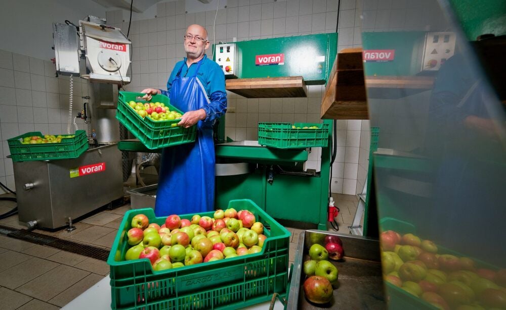 Derzeit werden viele Äpfel zu Saft verarbeitet.