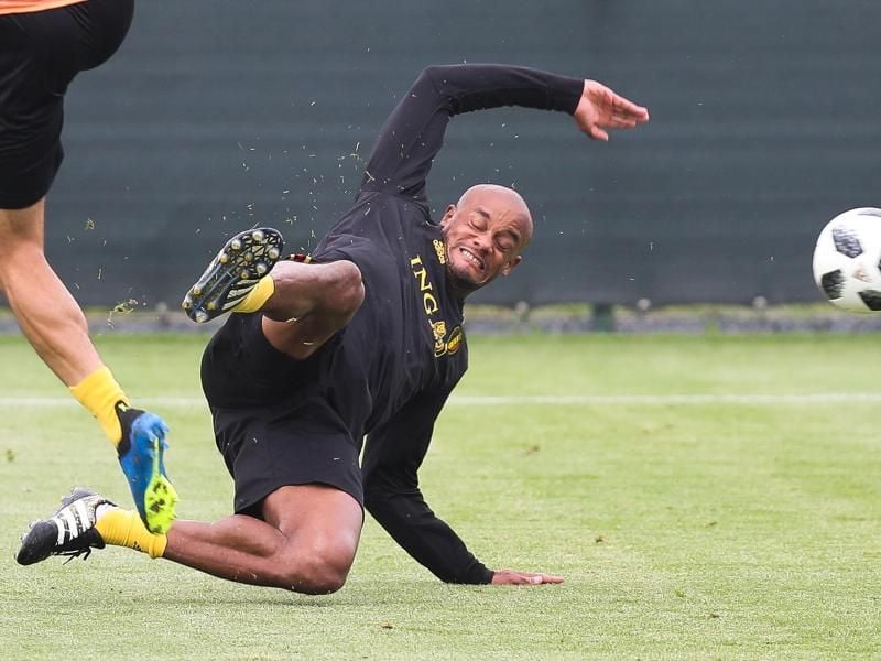 Fehlte beim ersten WM-Training Belgiens auf russischem Boden: Vincent Kompany. Foto: Bruno Fahy/BELGA