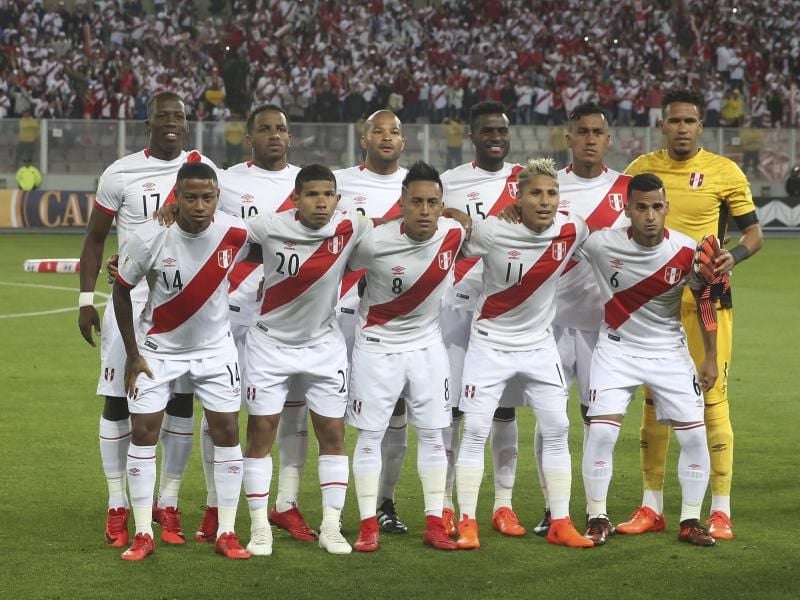 Die peruanische Fußball-Nationalmannschaft. Foto: Karel Navarro/AP