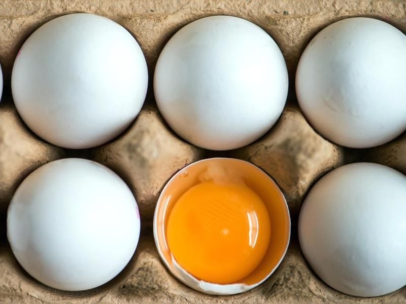 In der EU produzierte Eier müssen mit einem Code gekennzeichnet sein. Foto: Armin Weigel