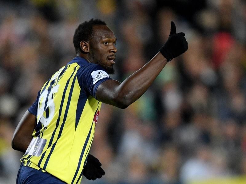 Usain Bolt möchte einen gut dotierten Vertrag bei den Central Coast Mariners bekommen. Foto: Dan Himbrechts/AAP