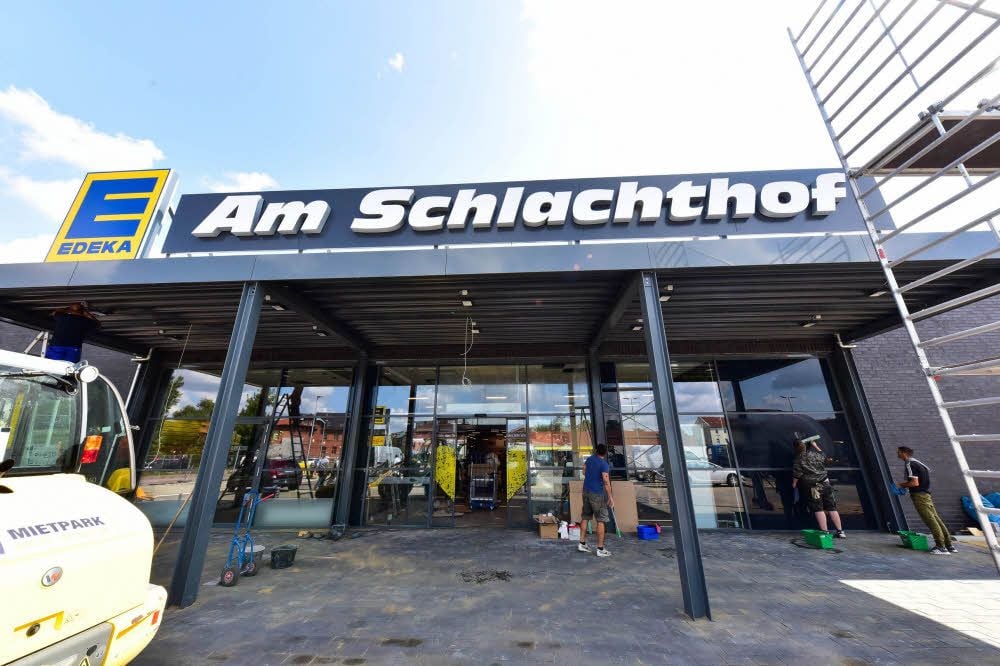 Am Mittwoch gab es noch viel zu tun im Eingangsbereich.