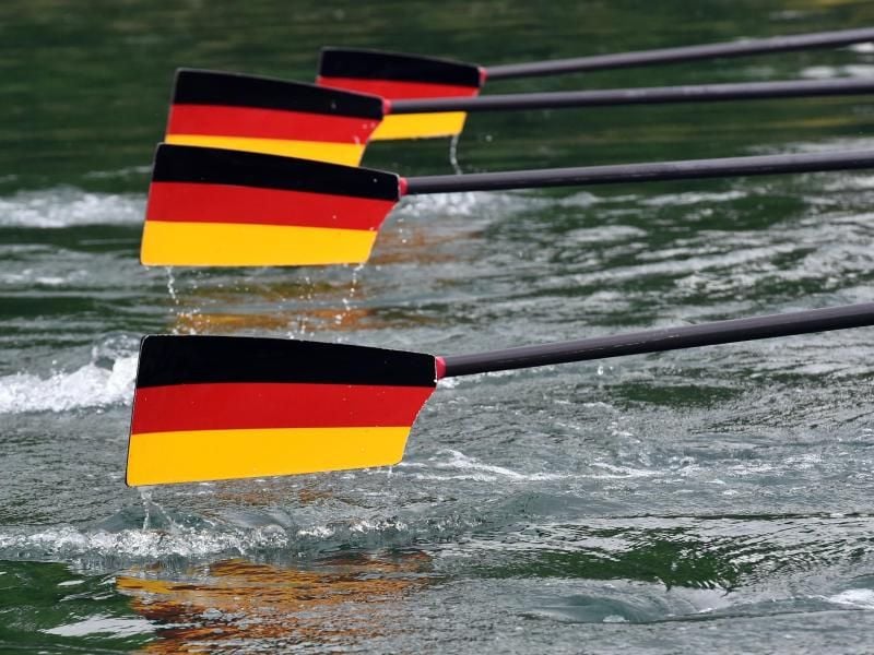 Der Deutschland-Achter hat das Weltcuprennen in Linz vor Olympiasieger Großbritannien und den Niederlanden gewonnen. Foto: Caroline Seidel