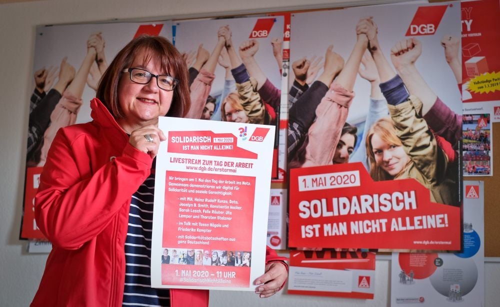 Almut Kapper-Leibe von der IG Metall Halle-Dessau wird auch in einem bundesweiten Livestream zum Tag der Arbeit zu hören sein.