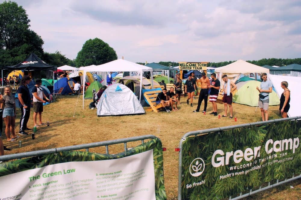 Das „Green Camp“ beim Splash-Festival.