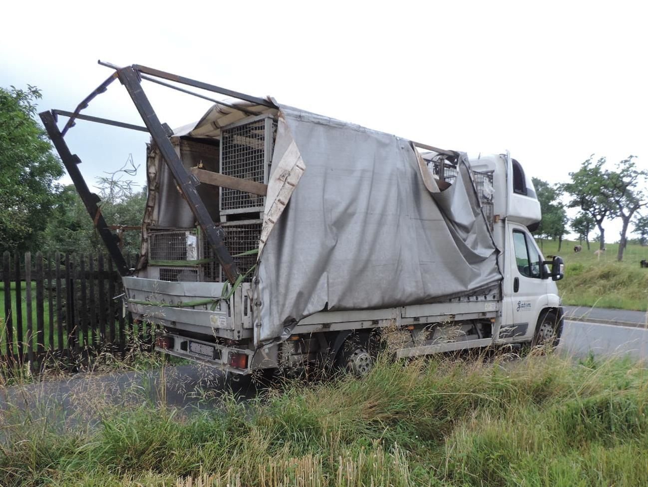 Dieser tschechische Lkw war zu hoch für eine Brücke in Stapelburg.