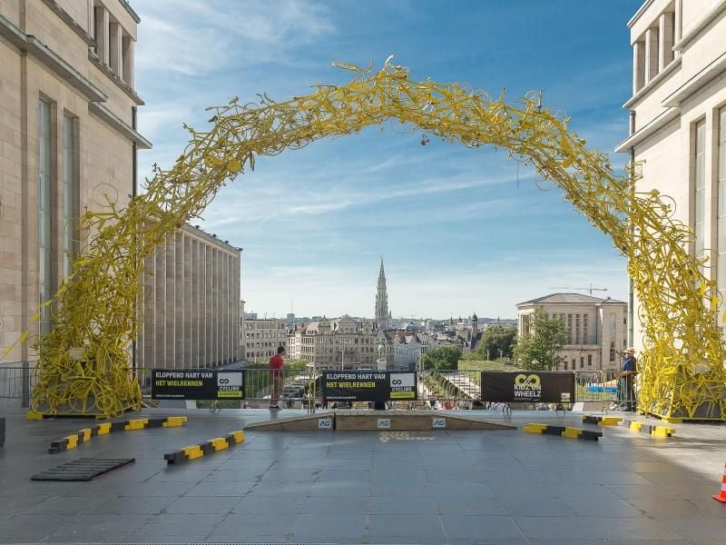 Brüssel ist bereit für den Start der 106. Tour de France. Foto: James Arthur Gekiere/BELGA