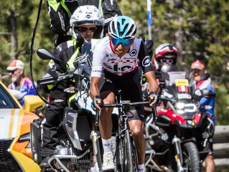 Mit seinem Etappensieg übernahm Egan Bernal aus Kolumbien auch die Führung in der Gesamtwertung. Foto: Tracy Barbutes/ZUMA Wire